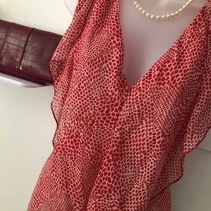 Sheer Sleeveless Blouse EUC